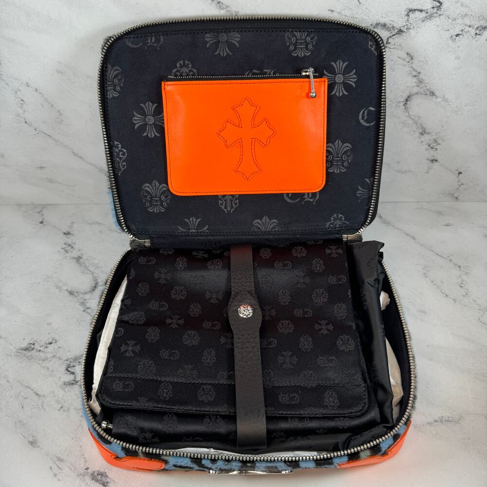 Chrome Hearts Jewelry Case  St Barth Exclusive Leopard Pony Hair Box Bag Clutch - Picture 3 of 16